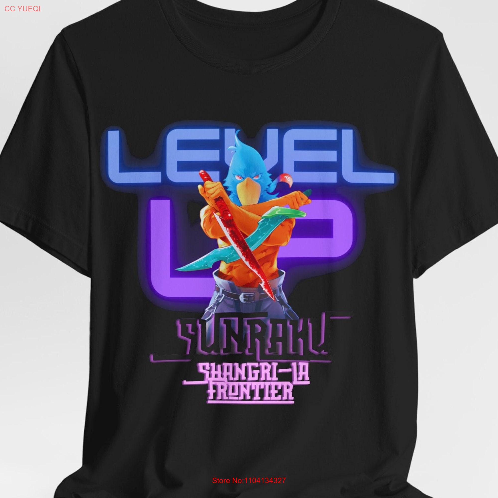Anime Themed Merchandise - เสื้อยืดของขวัญสำหรับผู้ชายของเธอเสื้ออนิเมะของขวัญ sunraku Shangri La Frontier แขนยาวหรือสั้น