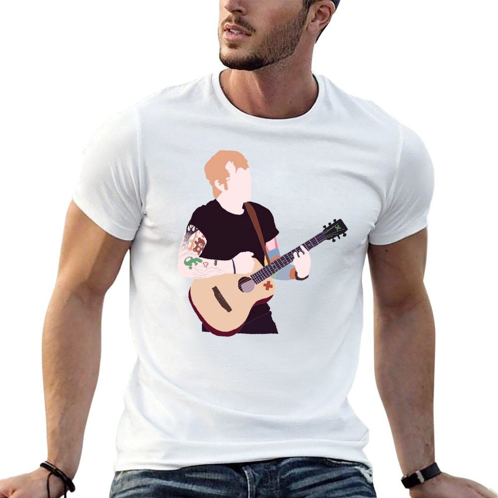 Anime Merchandise T-Shirts - สินค้าอย่างเป็นทางการของเอ็ด เชียร์แรน เสื้อยืดผ้าฝ้าย แพ็คเสื้อยืดอนิเมะ เสื้อยืดผ้าฝ้าย 100%