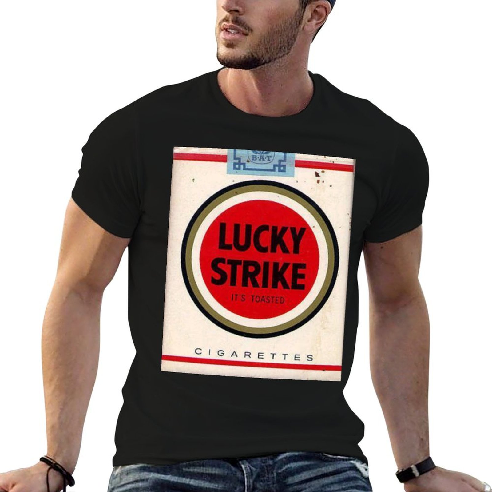 Anime Merchandise T-Shirts - สินค้าขายดี เสื้อยืดลัคกี้สไตรค์ เสื้อยืดผู้ชาย เสื้อยืดลายกราฟิกอนิเมะ เสื้อยืดโอเวอร์ไซส์