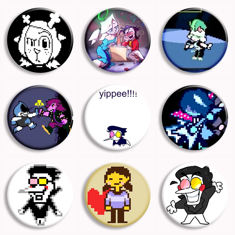 Pin Button Badge - เกมยอดนิยม Deltarune Spamton Tenna Baby Meme