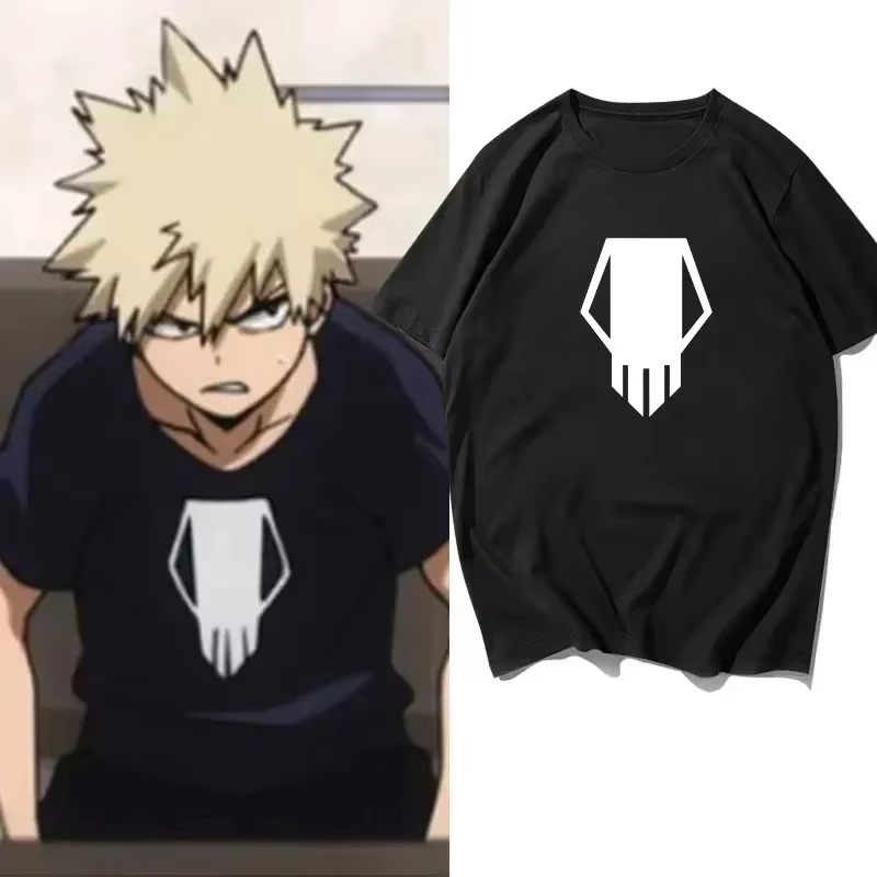 Anime Themed Merchandise - ฤดูร้อนมายฮีโร่ อคาเดเมีย บาคุโกะ คัตสึกิเสื้อยืดแฟชั่นพิมพ์ลายผู้ชายแฟชั่นสตรีคุณภาพสูงหลวมสบายๆคอสเพลย์เสื้อยืด