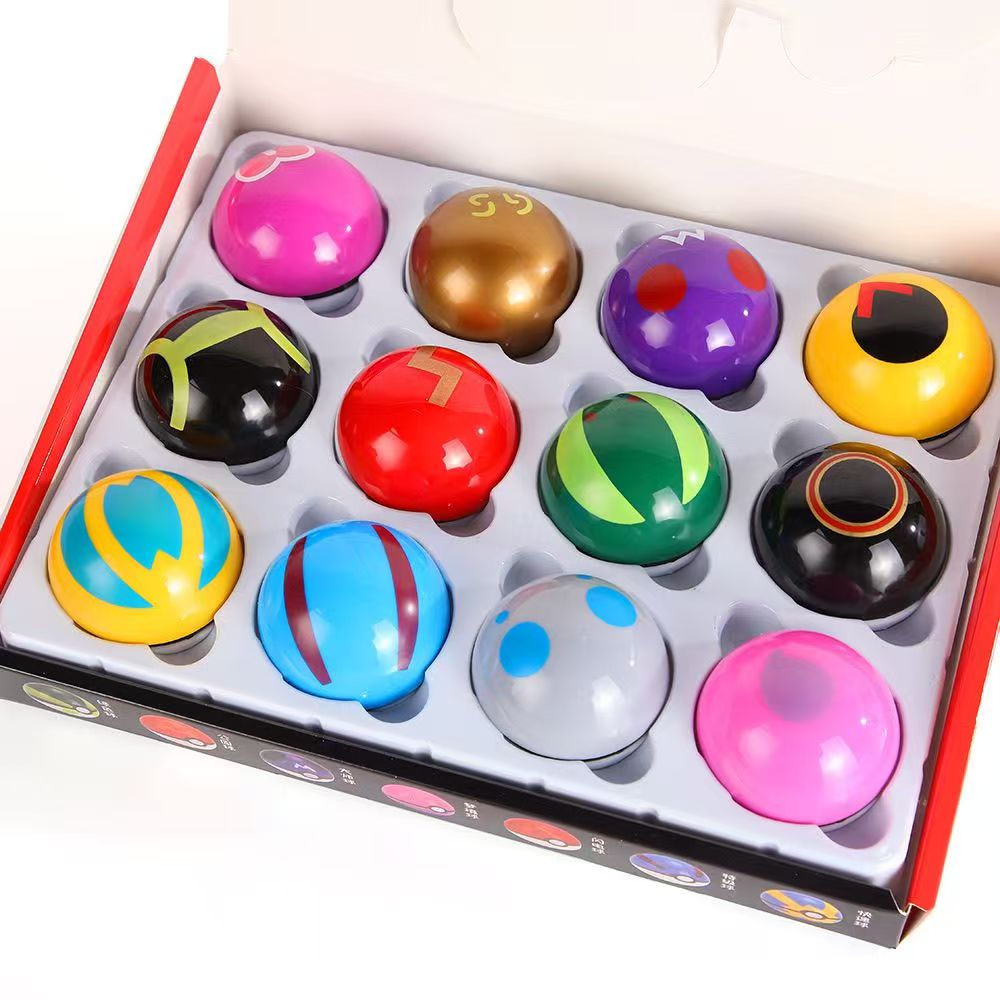 Pokemon Anime Merchandise - ฟิกเกอร์โปเกมอน 12 ชิ้น/ชุด โปเกบอล แอคชั่นฟิกเกอร์ การ์ตูนอะนิเมะ