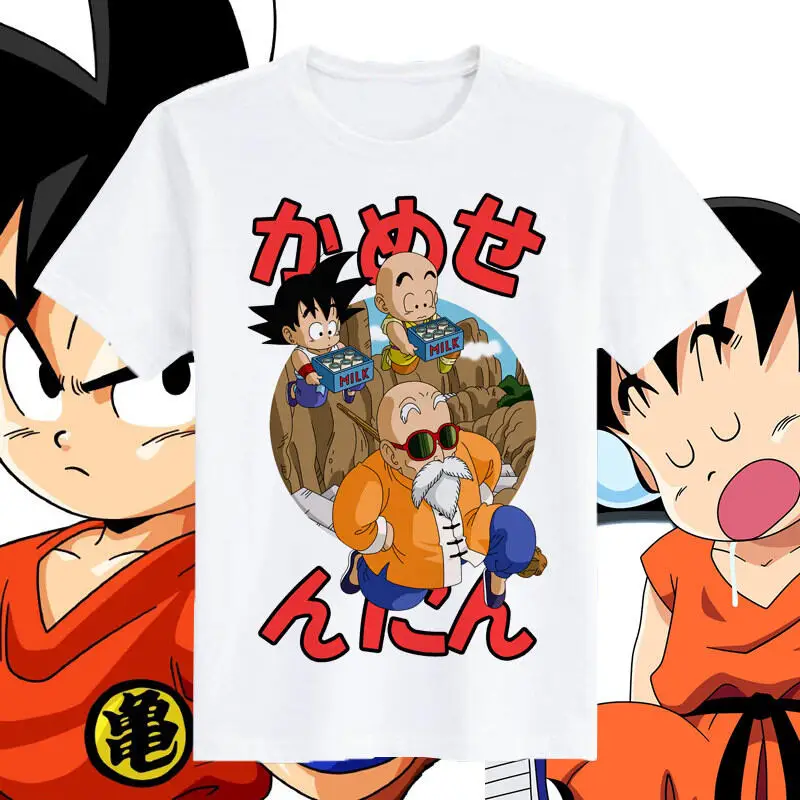 Anime Merchandise T-Shirts - สินค้าอนิเมะดราก้อนบอล ฮอตซัมเมอร์ เสื้อยืดซุน หวู่คง แบรนด์สุดฮิต ชุดเด็กและผู้ปกครอง