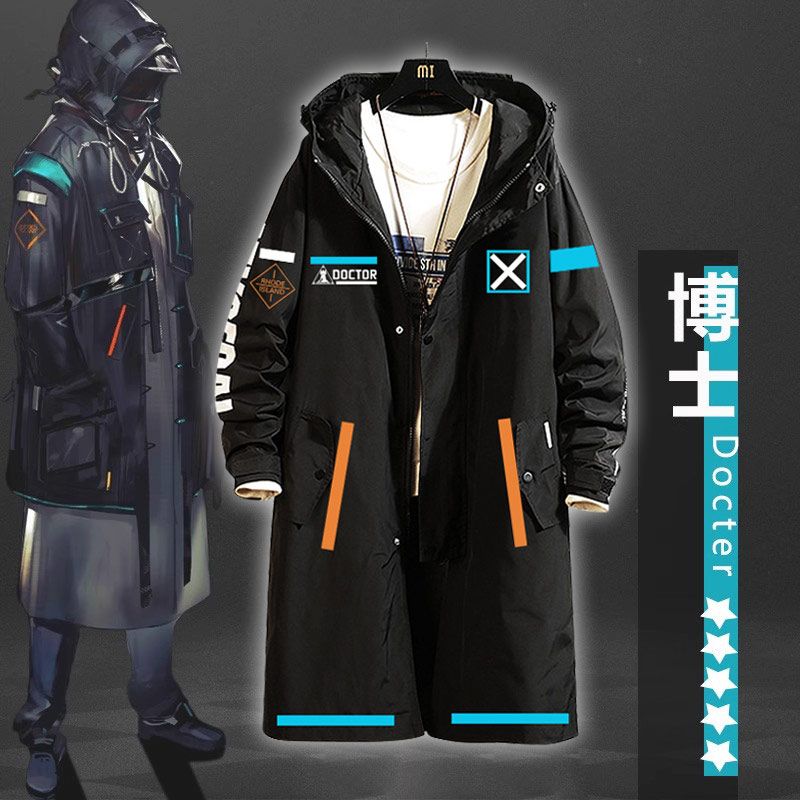 Anime Merchandise Jacket - อาร์คไนท์สสินค้าอนิเมะที่สร้างสรรค์และไม่ซ้ำใคร เสื้อโค้ทกันฝนความยาวปานกลาง เสื้อแจ็คเก็ตการ์ตูนที่ทันสมัยและเรียบง่ายสำหรับผู้ชายและผู้หญิง